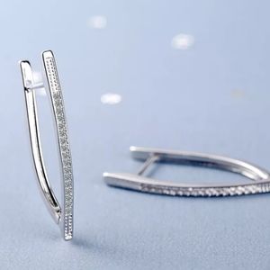 Sterling Silver V-Shaped Earrings